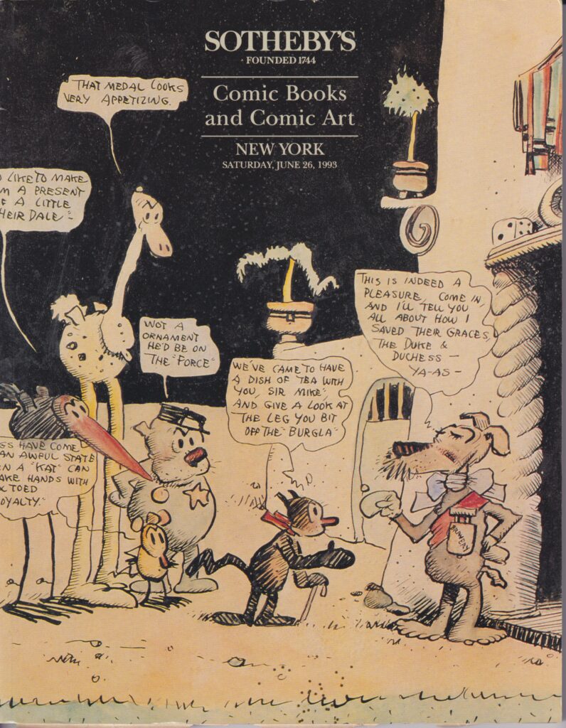1993 Sotheby's Comic auction catalog